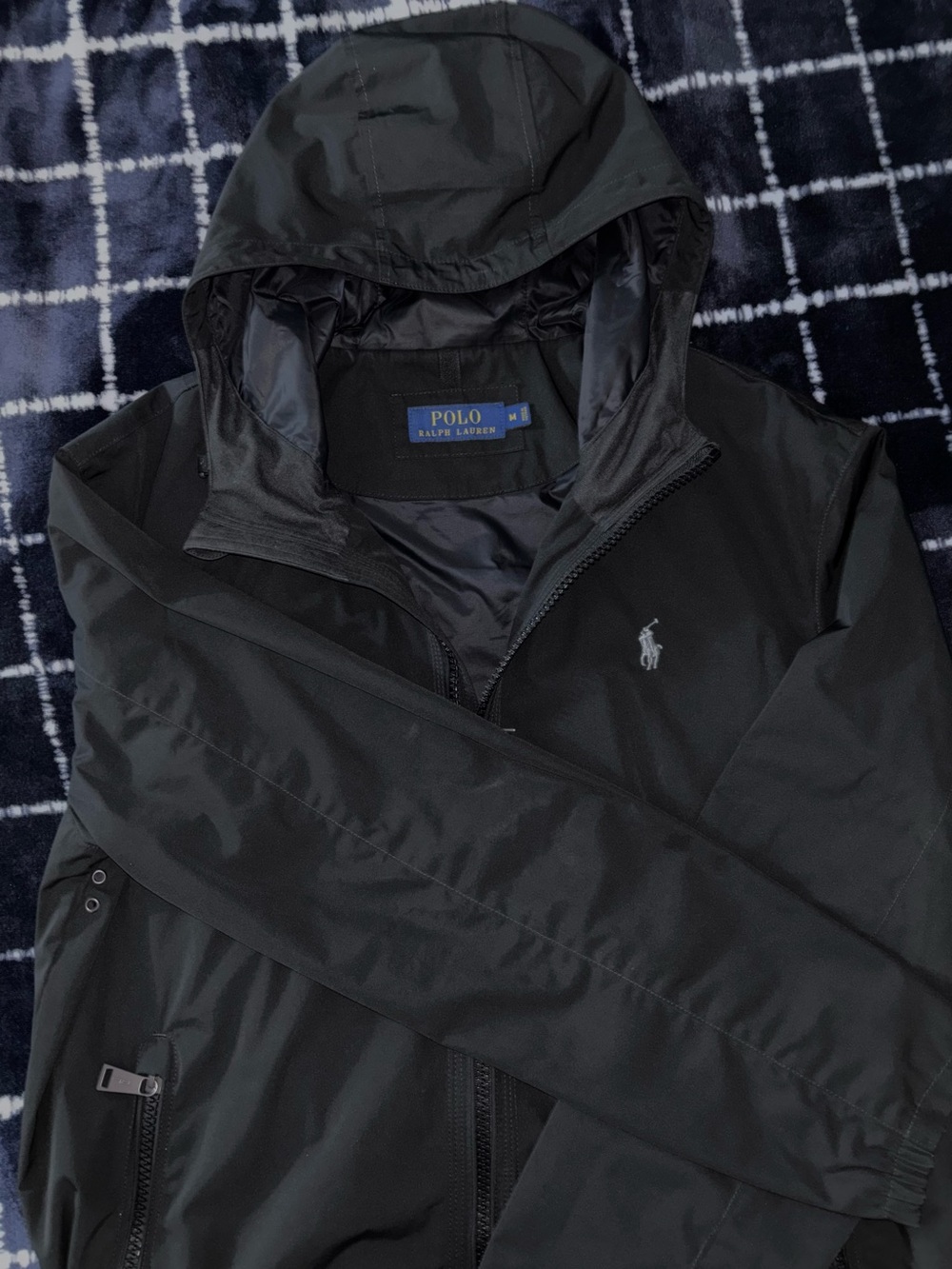 Polo Ralph Lauren Anorak Windbreaker Jacket Men's Black Hooded
